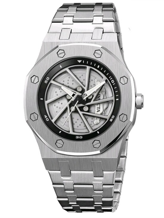 Invicta Other - 🏁 NEW Invicta Speedway Rim White Brake Caliper Men's Watch - 42mm Steel 69486